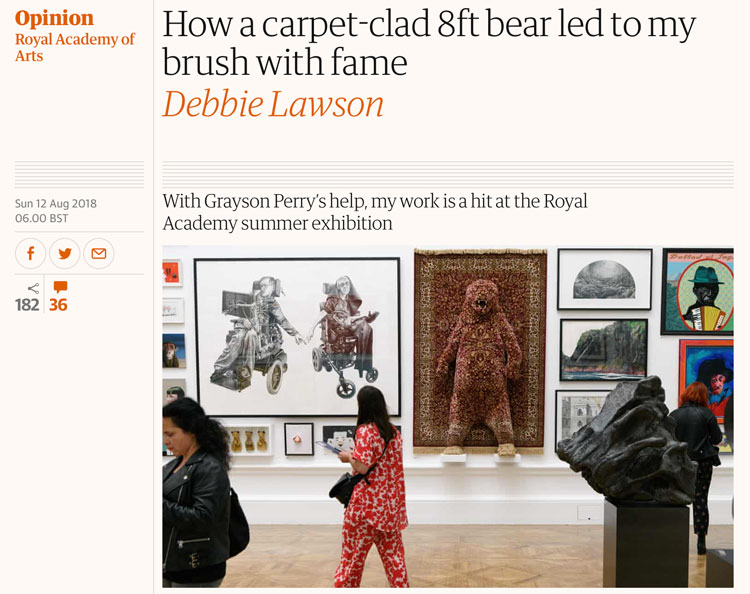 Debbie Lawson, Guardian press cutting